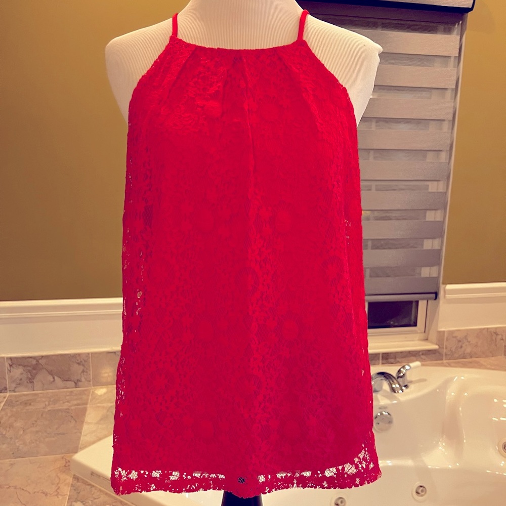 Lace Hot Pink stank Top
